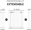 Hauck 9 cm ilgintuvas suderinamas su Baby Gate Clear Step automatiniu uzdarymu, Clear Step, Autoclose N Stop, Open N Stop, Open N Stop KD, Stop N Safe